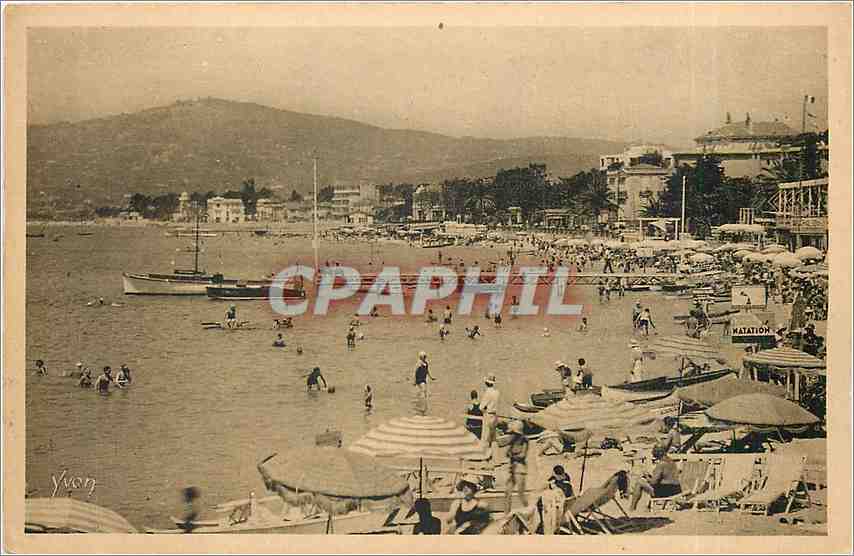 CPA Cote d'Azur Juan les Pins Alpes Maritimes La Plage 