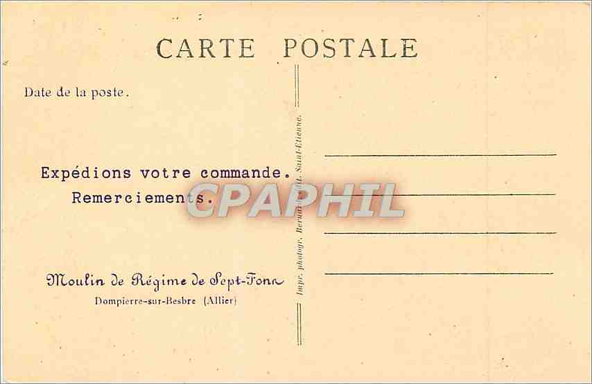 CPA Abbaye de Notre Dame de Saint Lieu Sept Fons Le Cloitre  — Verso