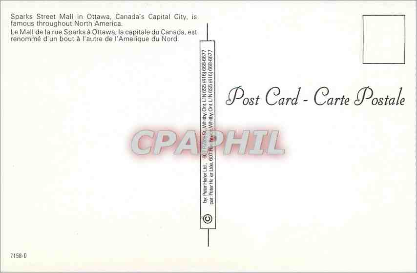 CPM Sparks Street Mall in Ottawa Canada Capital City is famous throughout North America  — Back