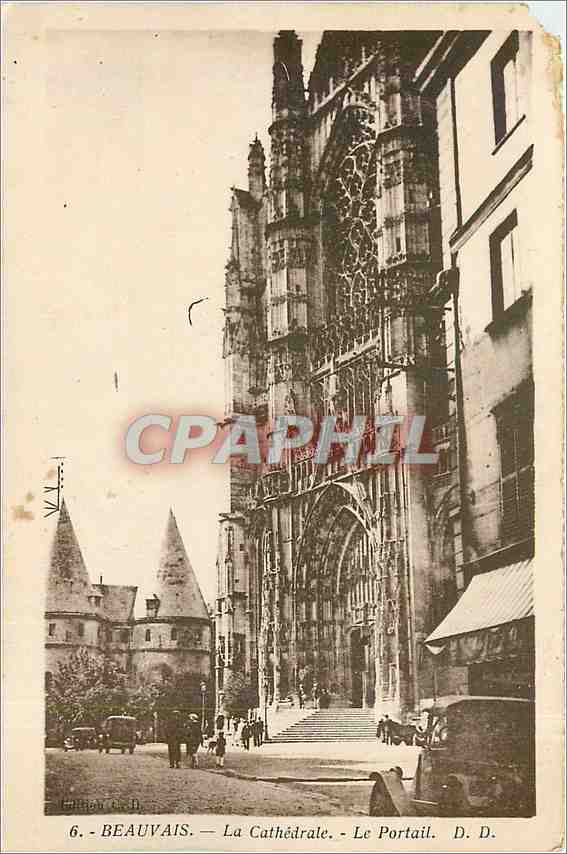 CPA Beauvais La Cathedrale Le Portail 