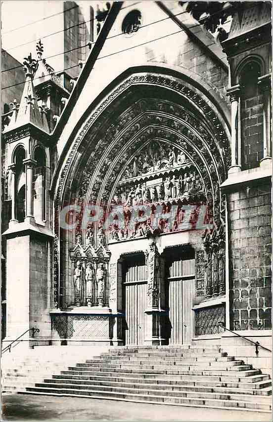 CPM Lille Cathedrale de ND de la Treille Portail Saint Eubert 