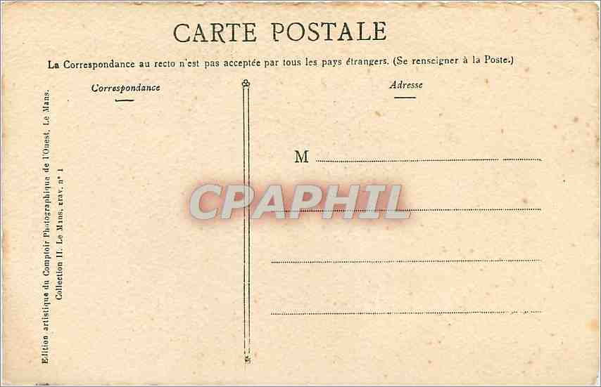CPA Le mans Maison de la Reine Berengere aujourd hui musee particulier  — Rückseite