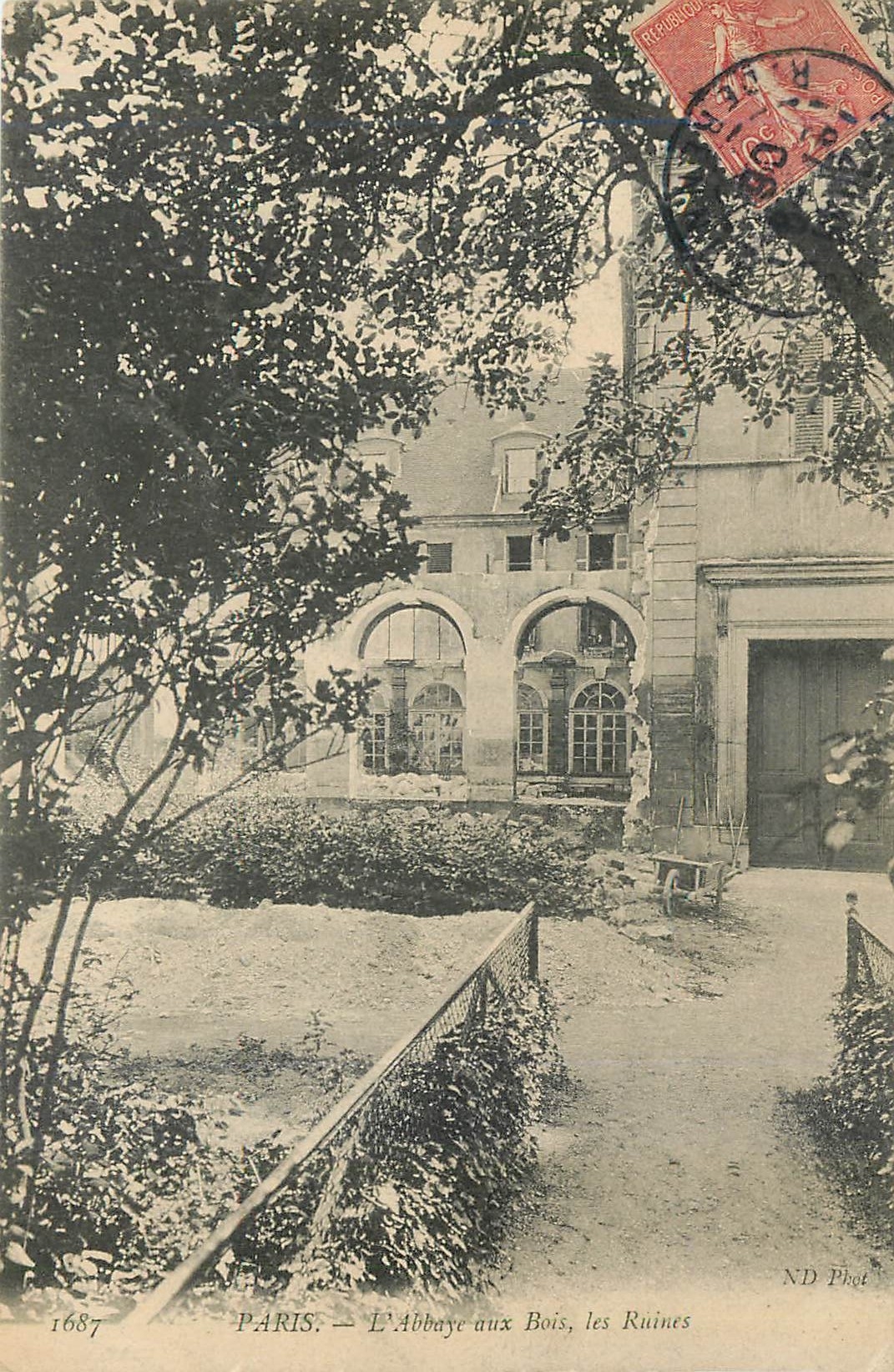 CPA Paris L'Abbaye aux Bois les Ruines 