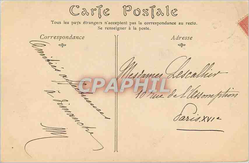CPA Paris L'Abbaye aux Bois les Ruines  — Rückseite