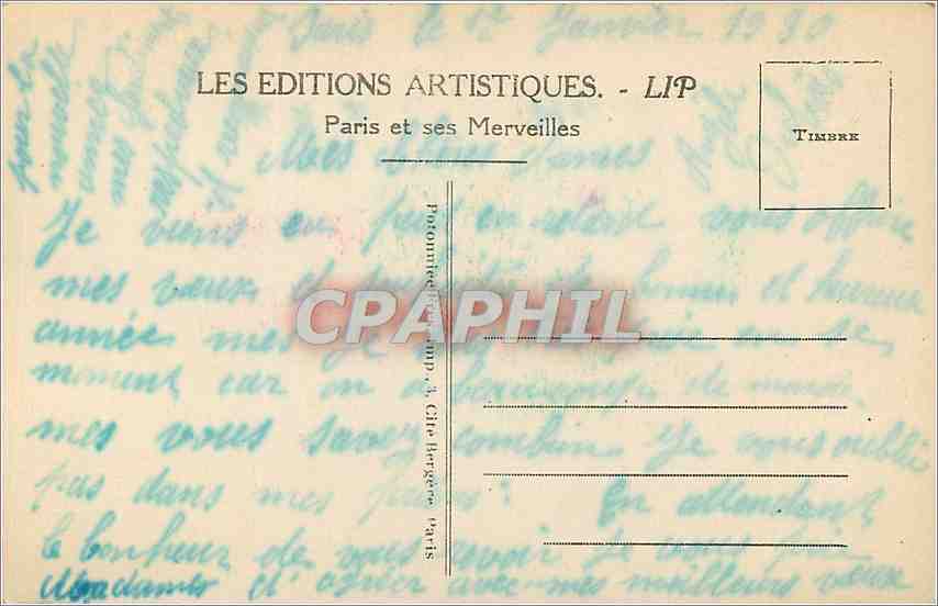 CPA Paris Notre Dame  — Rückseite