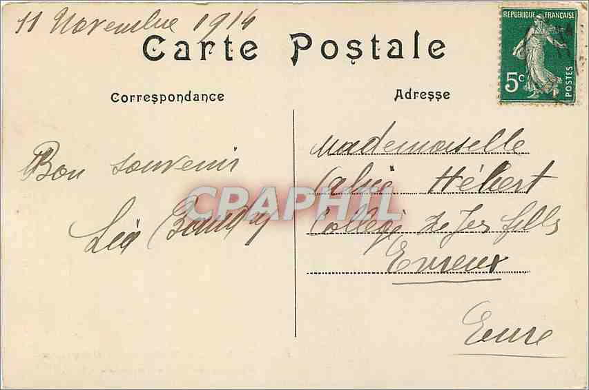 CPA Paris La Fontaine Carpeaux Avenue de l'Observatoire  — Rückseite