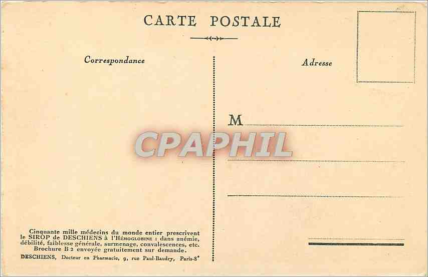 CPA Paris Opera Offet par Hemoglobine  — Rückseite