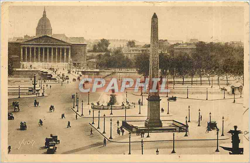CPA Place de la Concorde l'Obelisque et la Chambre des Deputes 