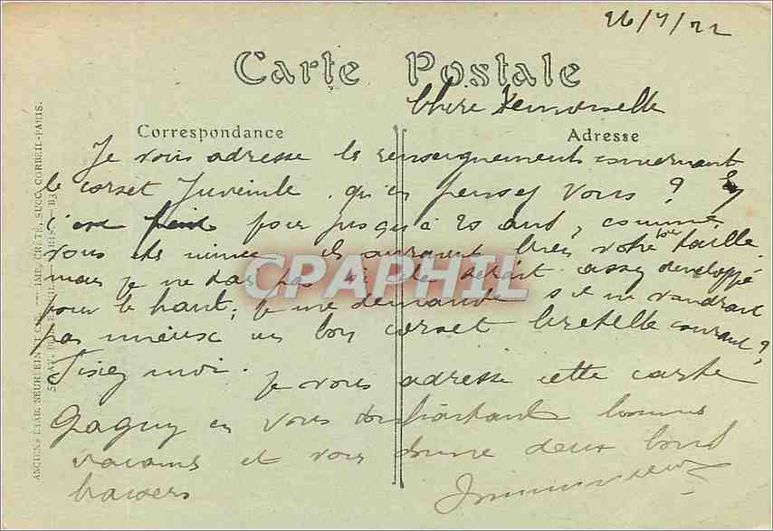 CPA Paris Parc des Buttes Chaumont le Pont Suspendu le Lac  — Rückseite