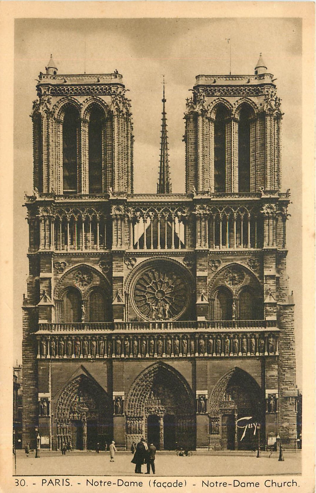 CPA Paris Notre Dame Facade 