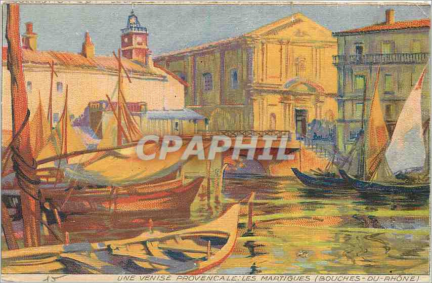 CPA Une Venise Provencale les Martigues Bouches du Rhone Bateaux