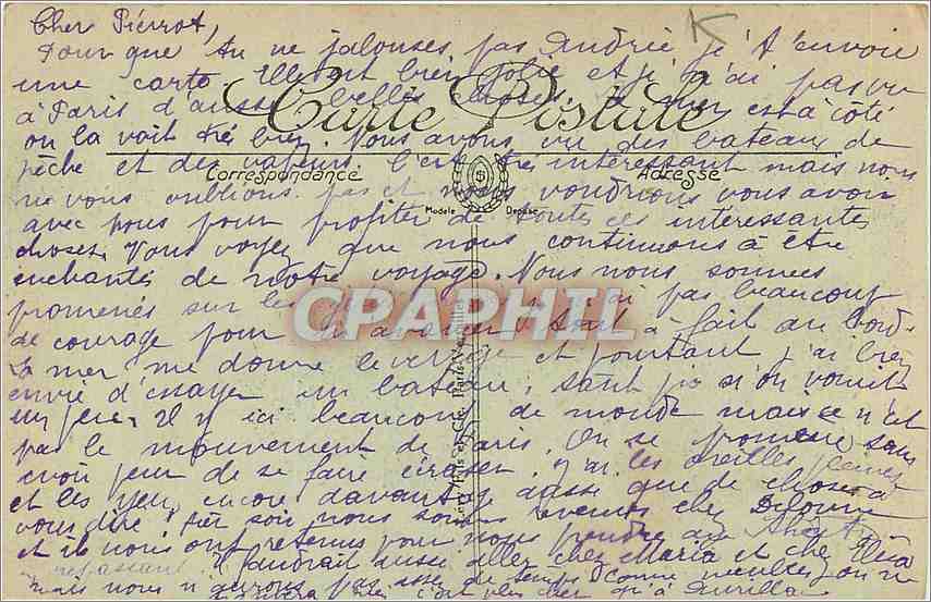 CPA Dieppe Le Casino et la Plage  — Rückseite
