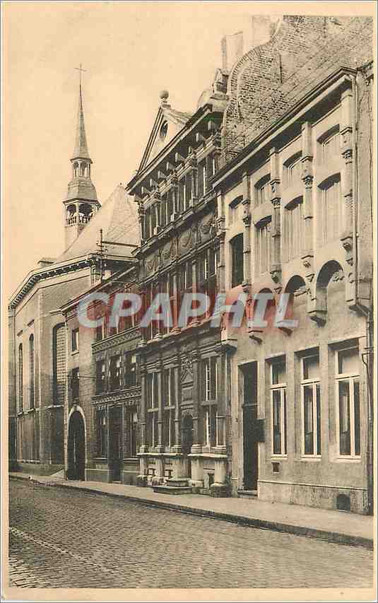 CPA Maeseyck Ouda hulzen der Boscstraat Vieilles maisons de la rue Bois le Duc 