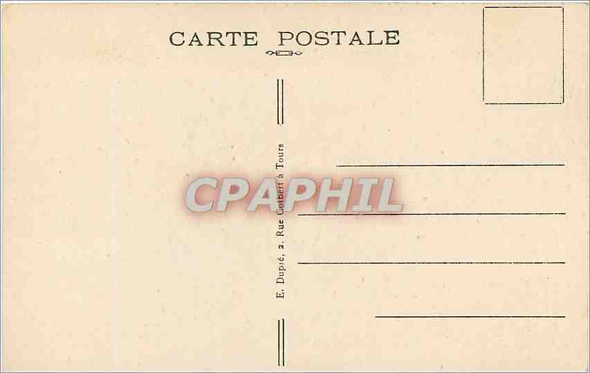 CPA Tours L et L La Tour Ou fut enterree reine Luitgarde  Jean Bart  — Verso