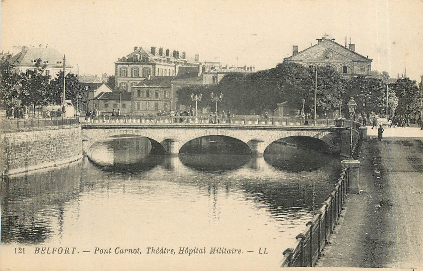 CPA Belfort Pont Carnot Theatre Hopital Militaire 