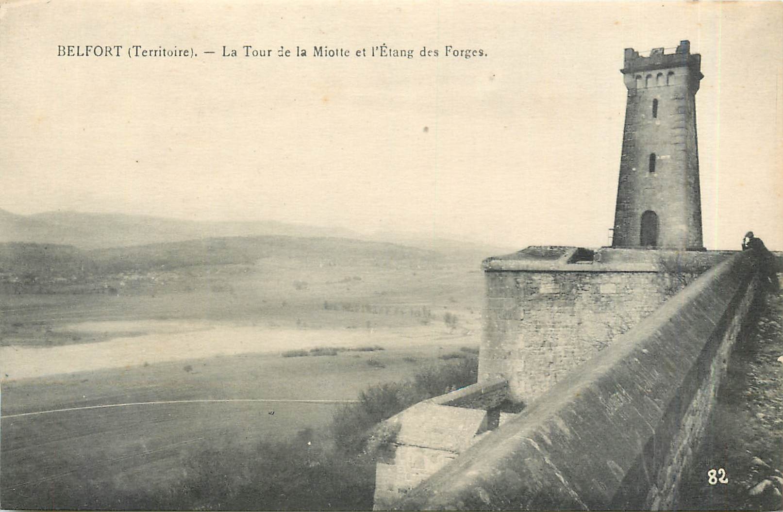 Belfort (Territoire) — La Tour de la Miotte et l'Étang des Forges — E. Karter, phot. Belfort, n°82