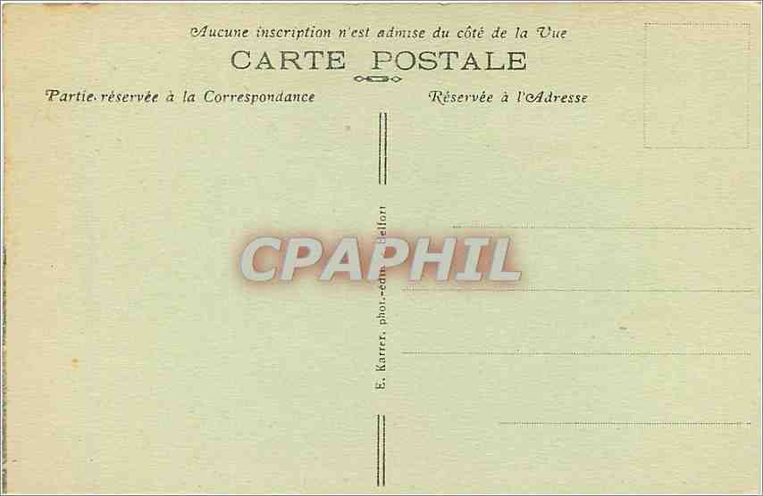 Belfort (Territoire) — La Tour de la Miotte et l'Étang des Forges — E. Karter, phot. Belfort, n°82 — Rückseite