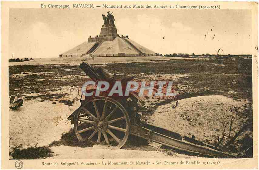CPA Navarin Monument aux Morts des Armees en Champagne Militaria