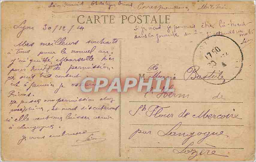 CPA Lyon Parc de la Tete d'Or L'Embarcadere du Chalet Soldats Militaria — Verso