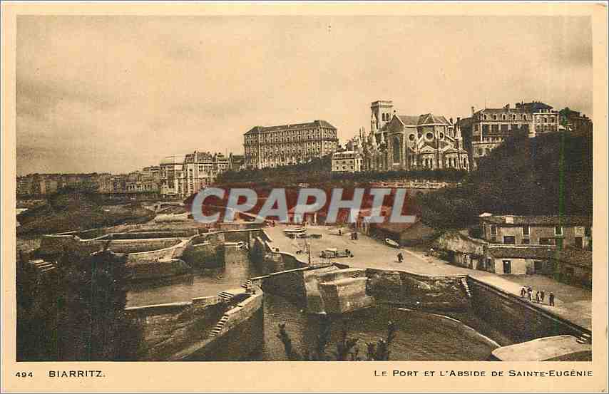 CPA Biarritz Le Port et L'Abside de Sainte Eugenie 