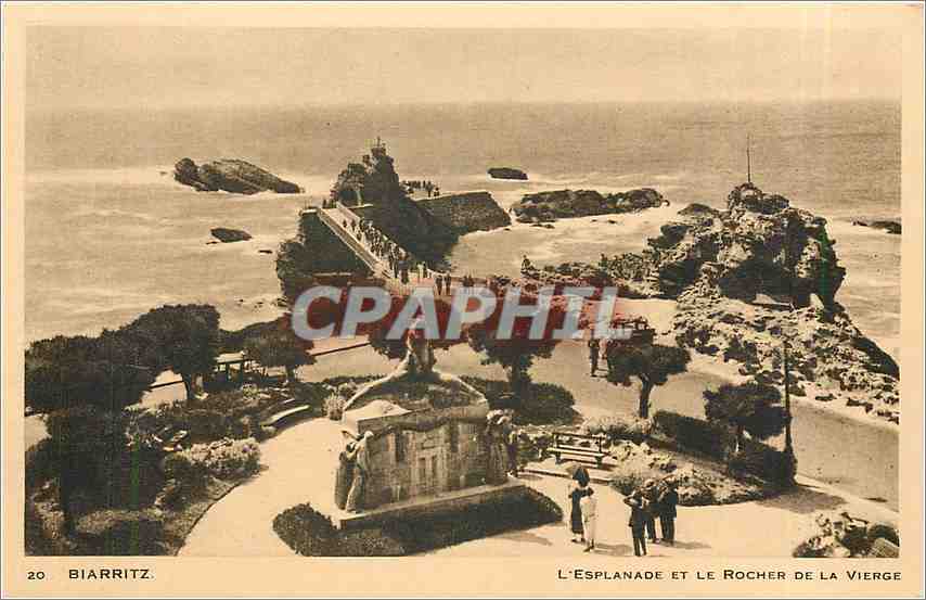 Biarritz — L'Esplanade et le Rocher de la Vierge — Édition Printa