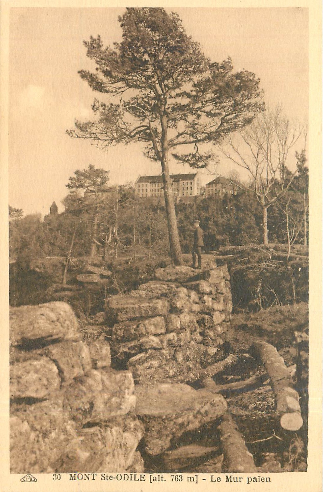 CPA Mont Ste Odile Le Mur Paien 