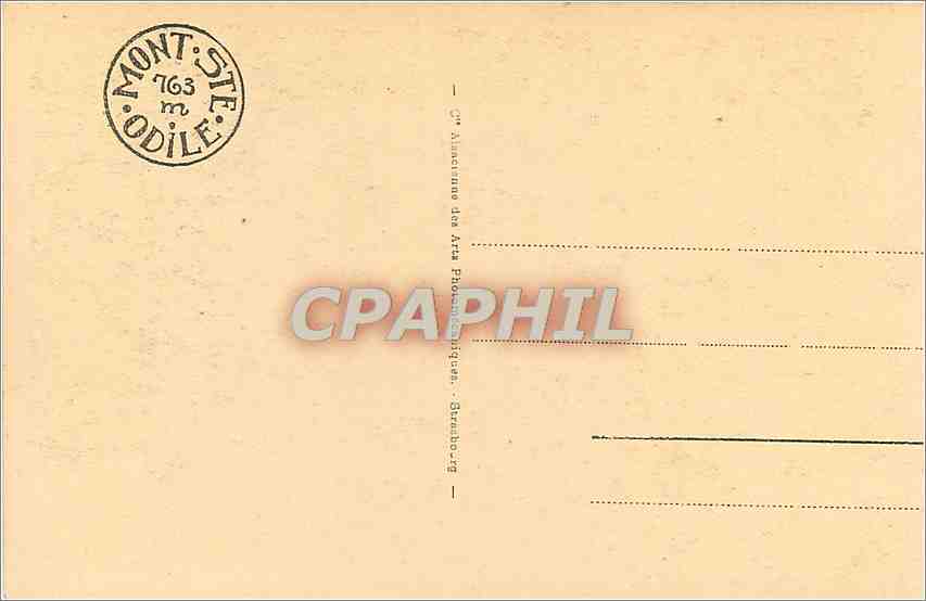 CPA Mont Ste Odile L'Entree Attelage Ane Mule — Verso