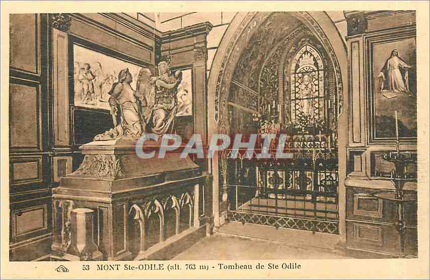 Mont Ste-Odile (alt. 763 m) — Tombeau de Ste Odile — Éditeur : Grasboury