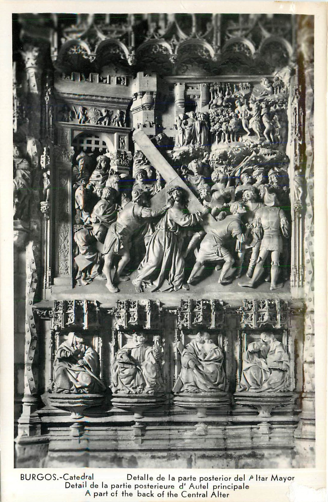CPA Burgos Catedral Detail de la partie posterieure d'Autel principale 