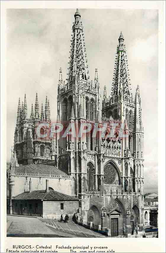 CPA Burgos Catedral Facade principale et Croisee 