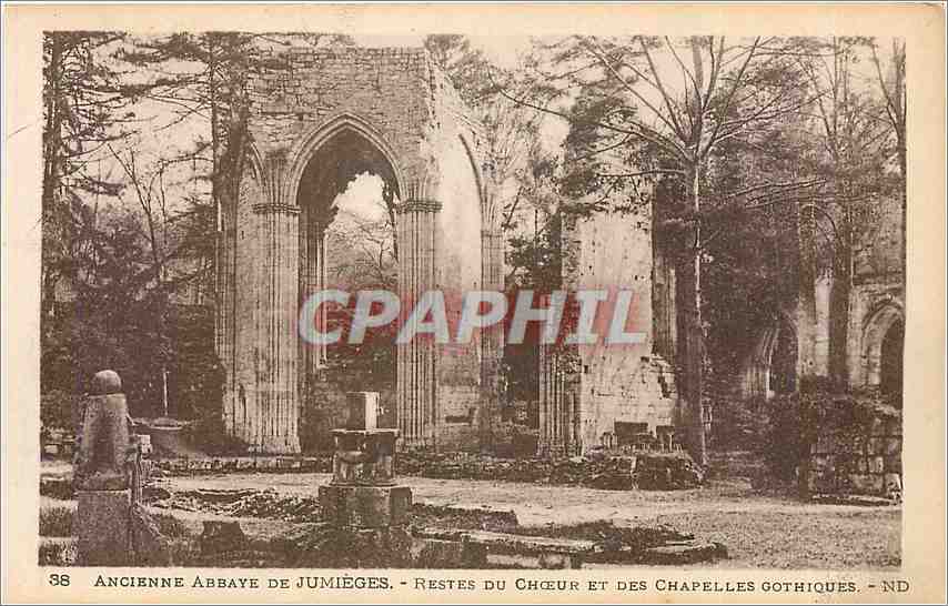 CPA Ancienne Abbaye de Jumieges Restes du Choeur et des Chapelles Gothiques 