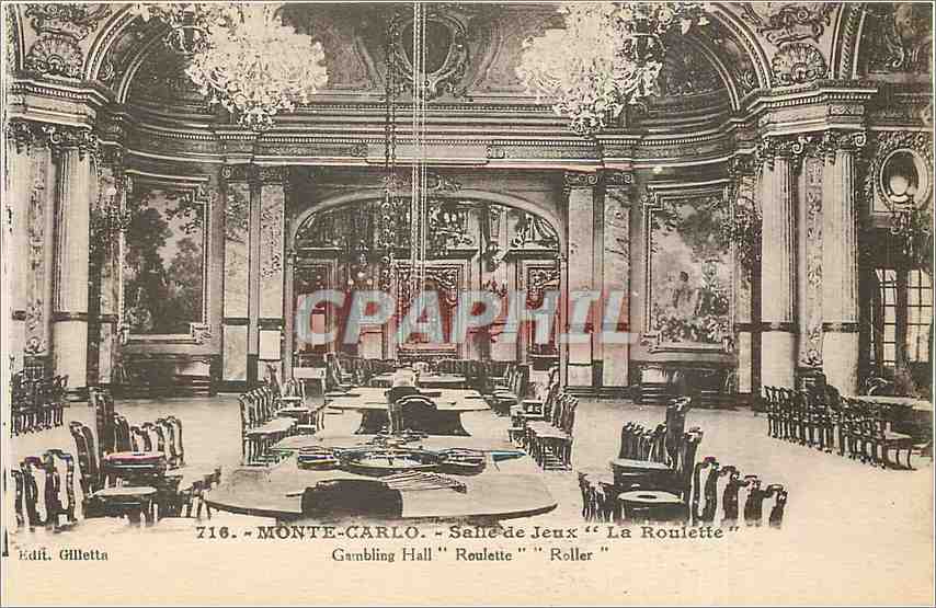 CPA Monte Carlo Salle de Jeux la Roulette 