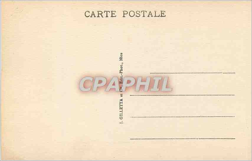CPA Monte Carlo Salle de Jeux la Roulette  — Rückseite