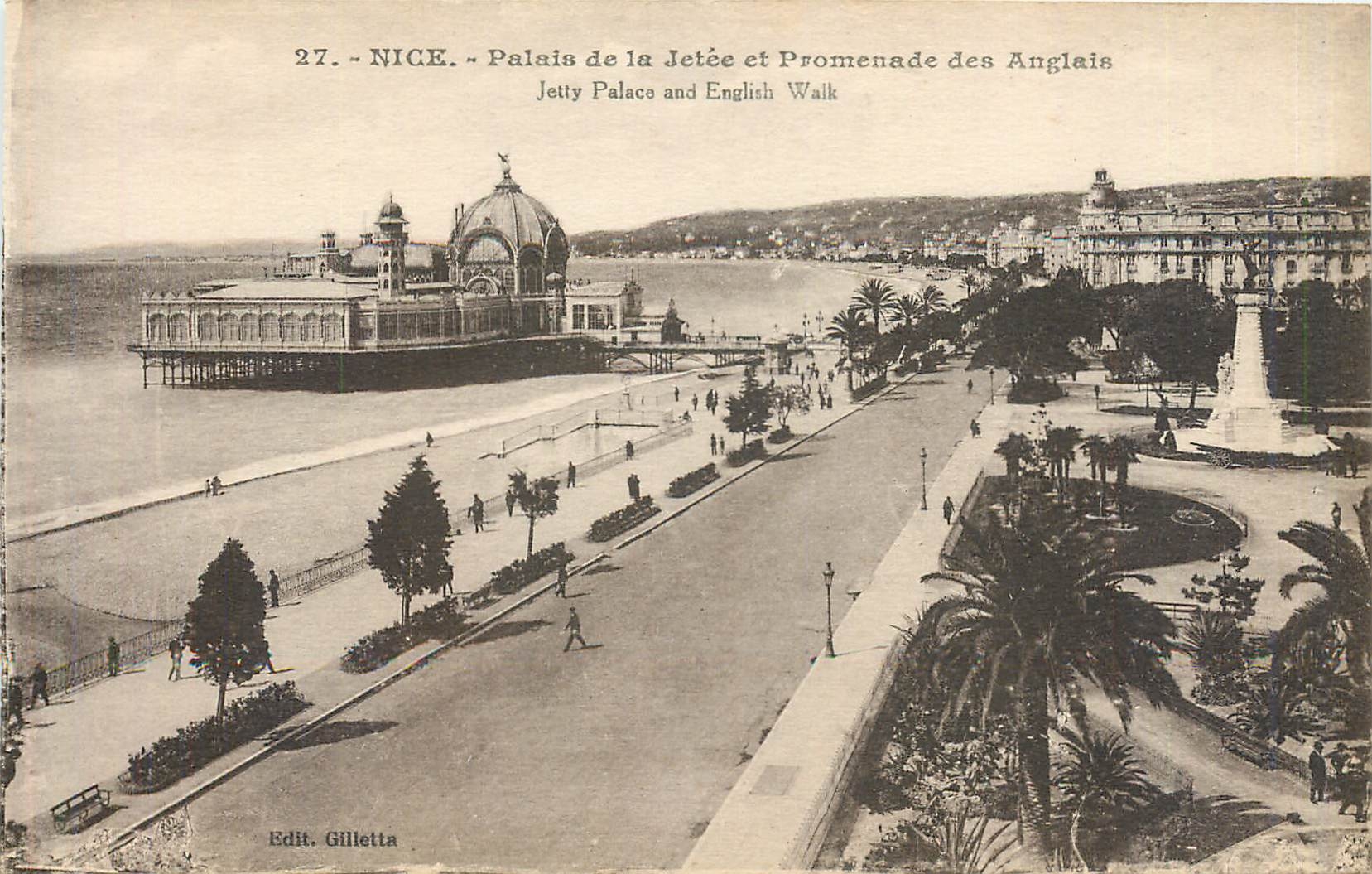 CPA Nice Palais de la Jetee et Pormenade des Angiaias 