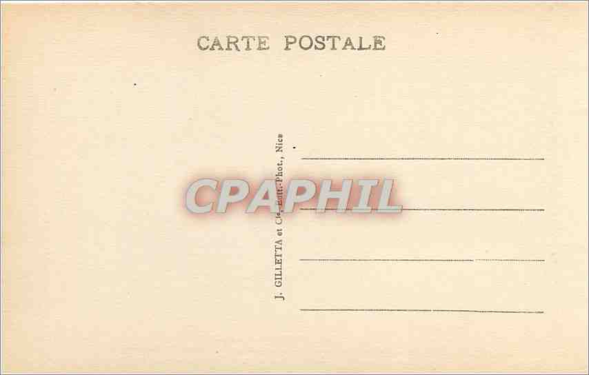 CPA La Turbie Le Right d'Hiver et Vue sur la Principaute de Monaco  — Rückseite