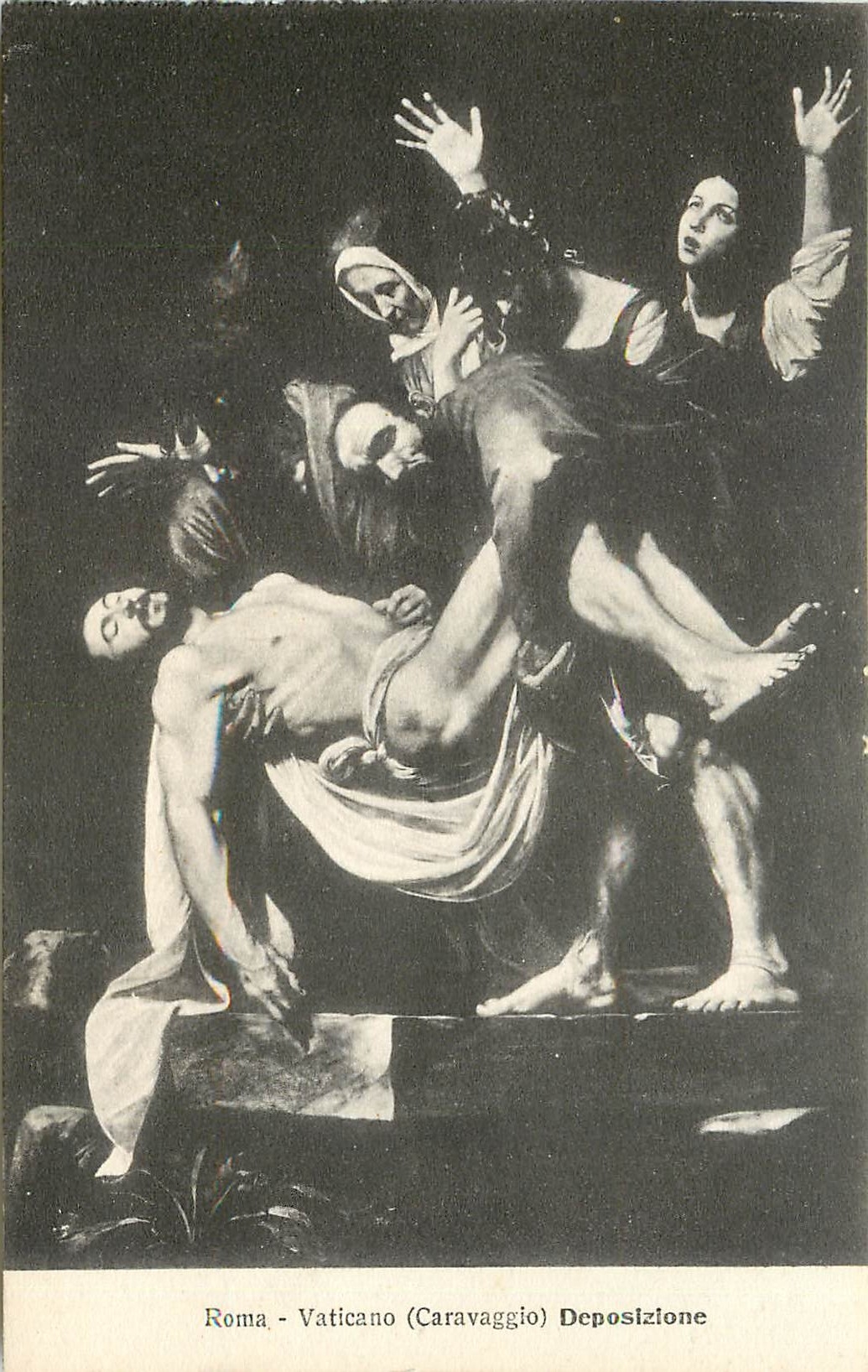 CPA Roma Vaticano Caravaggio Deposizione 