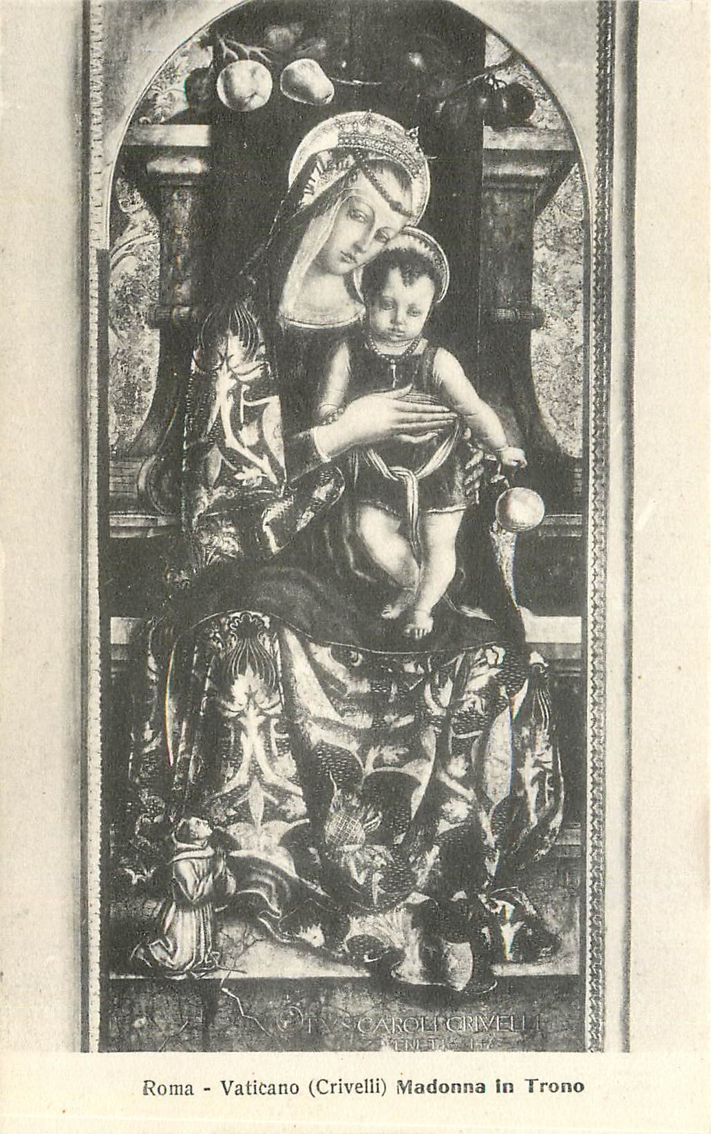 CPA Roma Vaticano Crivelli Madonna in Trono 