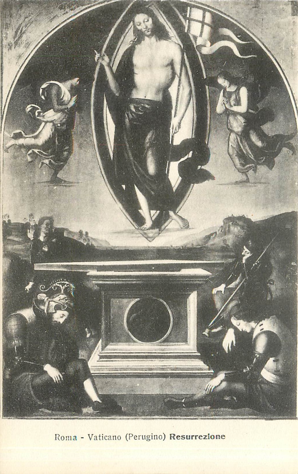 CPA Roma Vaticano Perugino Resurrezione 