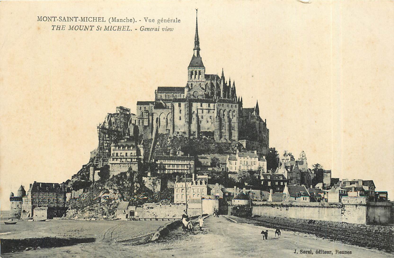 CPA Mont Saint Michel Manche Vue generale 