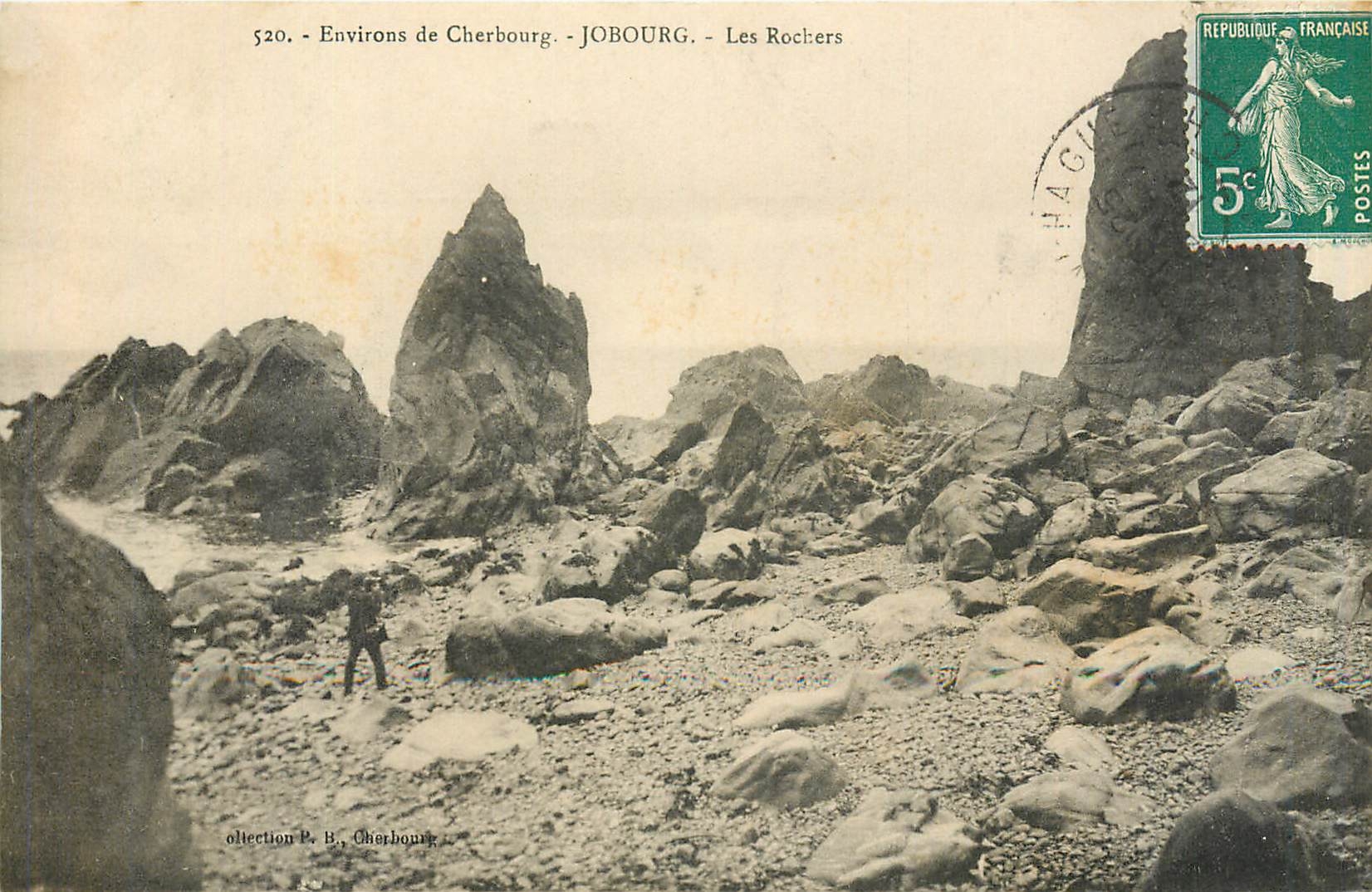 CPA Environs de Cherbourg Jobourg Les Rochers 