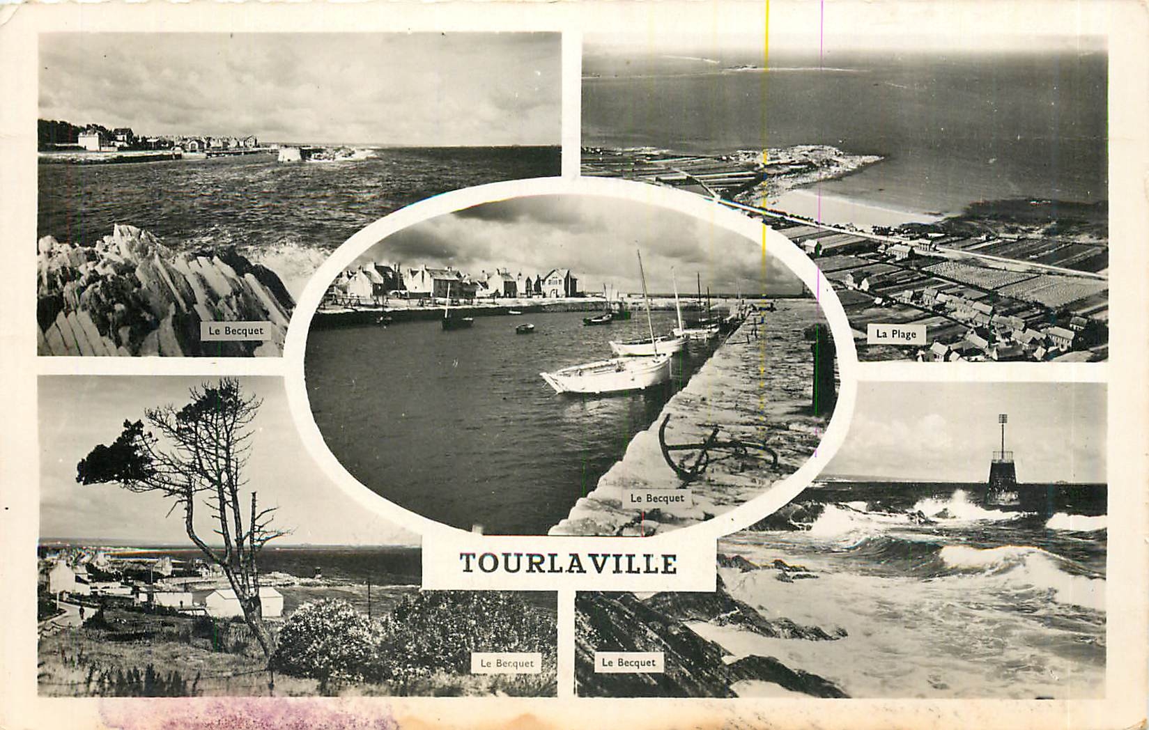 CPM Tourlaville Le Becquet La plage Bateau