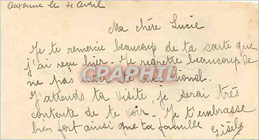 CPA 1er Avril Fleurs — Rückseite