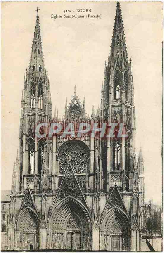 CPA Rouen Eglise Saint Ouen Facade 