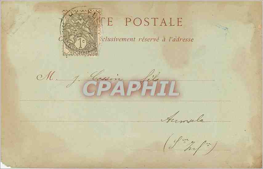CPA Le Havre Sortie du Steamer l'Aquitaine de la Compagnie Generale Transatlantique Bateau — Rückseite