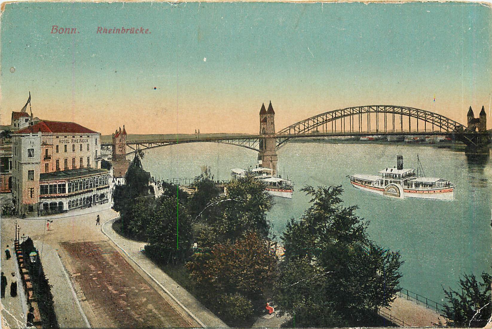 CPA Bonn Rheinsbrucke Bateau
