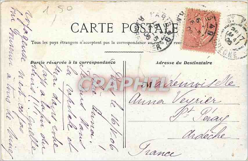 CPA Paris Perspective sur la Seine Bateaux — Rückseite