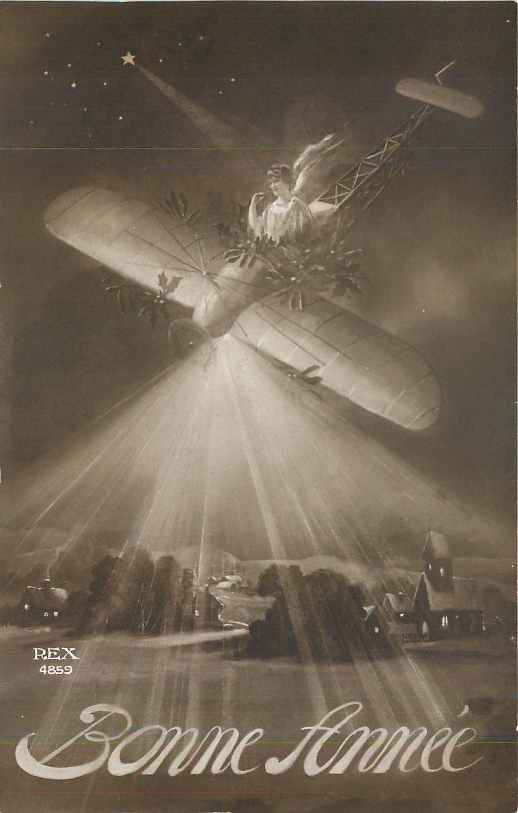 Ange sur avion — Bonne Année — REX 4859