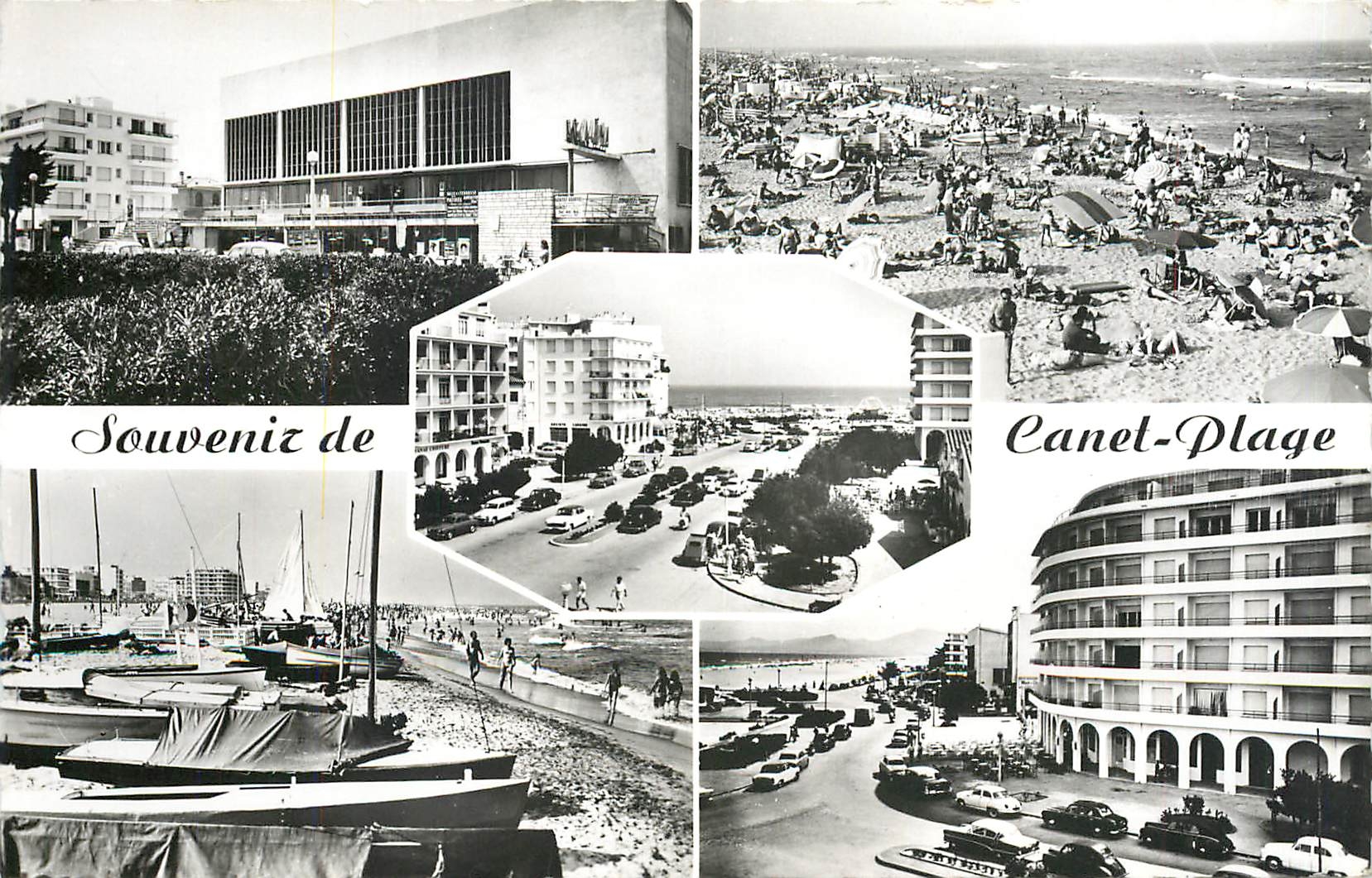 CPM Souvenir de Canet Plage Le casino La plage Entree de la plage Le front de mer