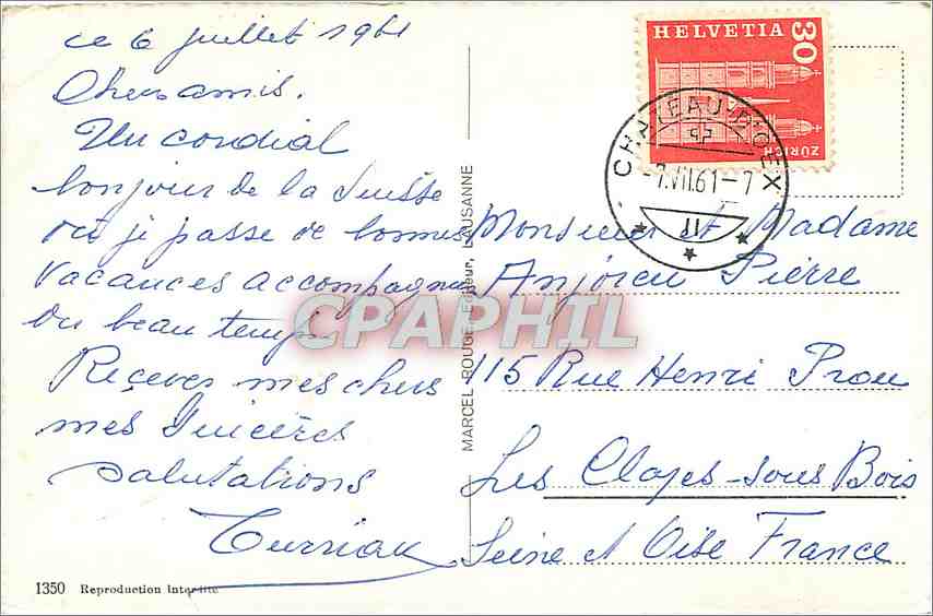 CPM Lac Leman  — Verso