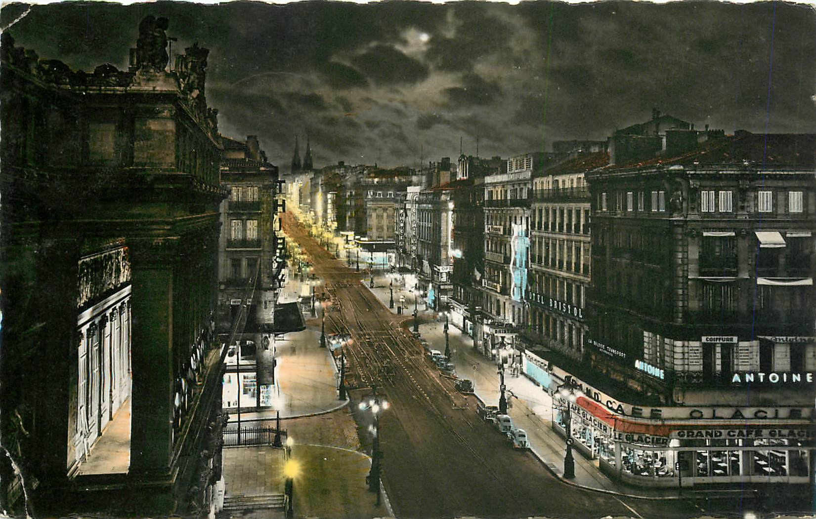 CPM Marseille La Canebiere la nuit 